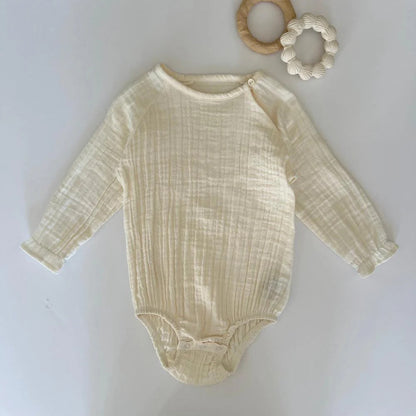 Muslin romper - mountain blue