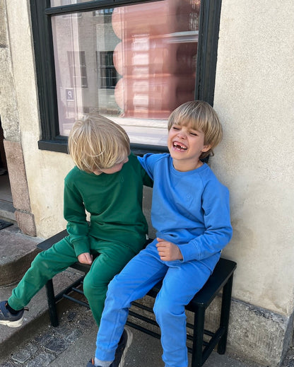 Nobel-Sweatshirt – klares Blau und Grasgrün