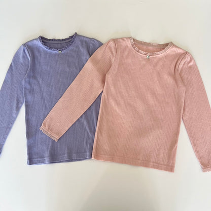 Pointelle-Bluse