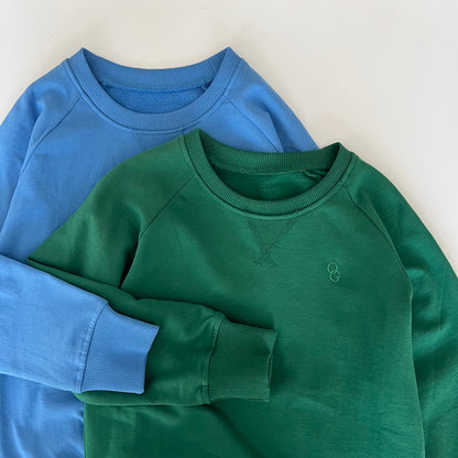 Nobel-Sweatshirt – klares Blau und Grasgrün