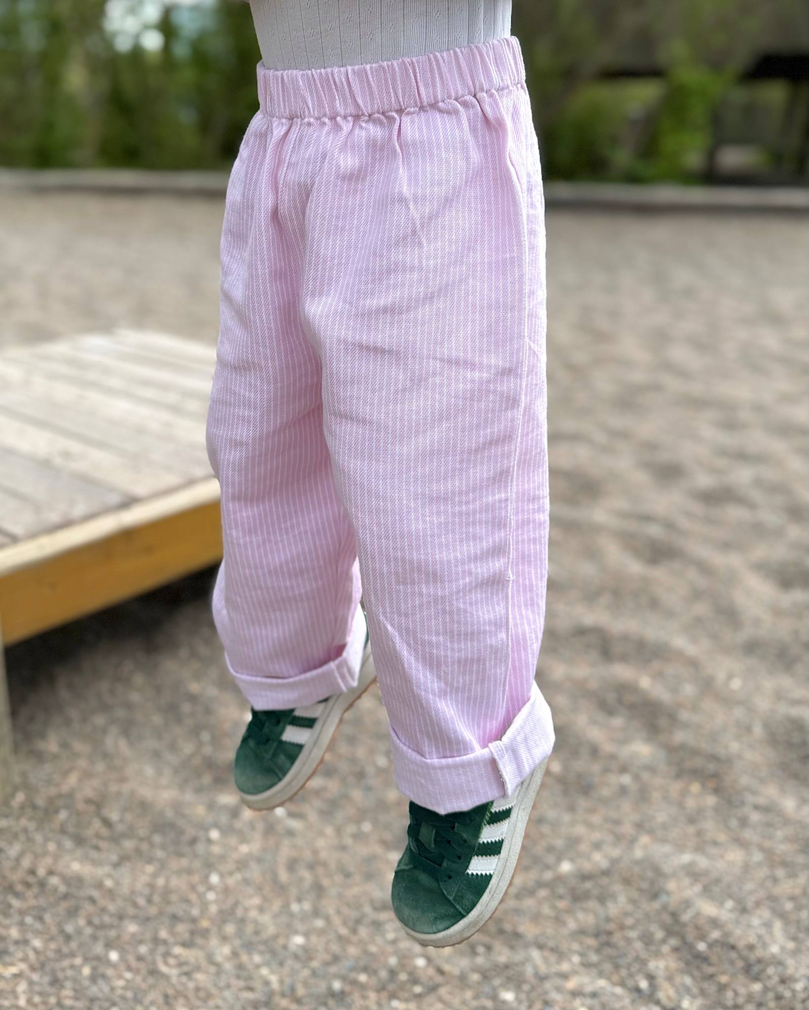 Gestreifte Milk Boy-Hose - rosa/weiß