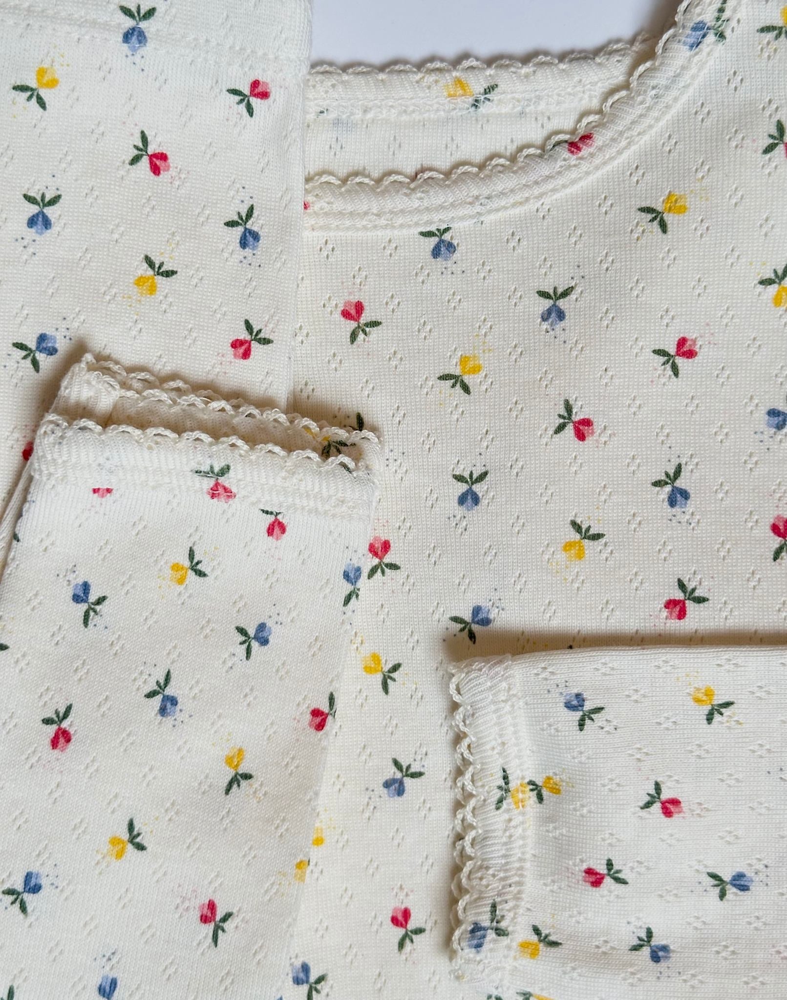 pointelle leggins - fluffy bell multi