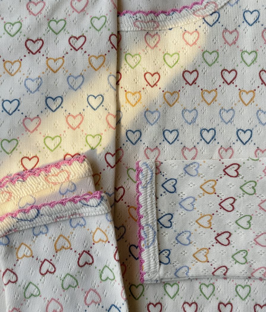 pointelle body - multi hearts mini