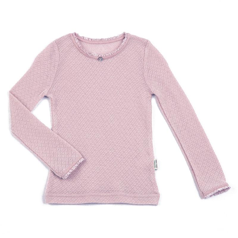 Lilly-Bluse aus Pointelle-Wollmischung