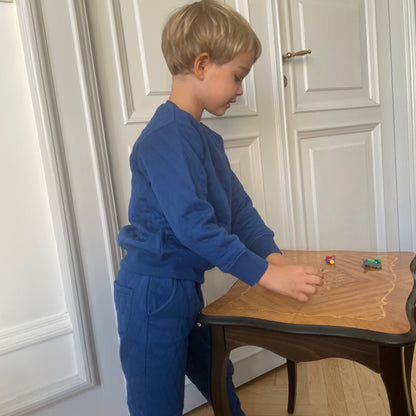 Kai Steppbluse – Kobaltblau
