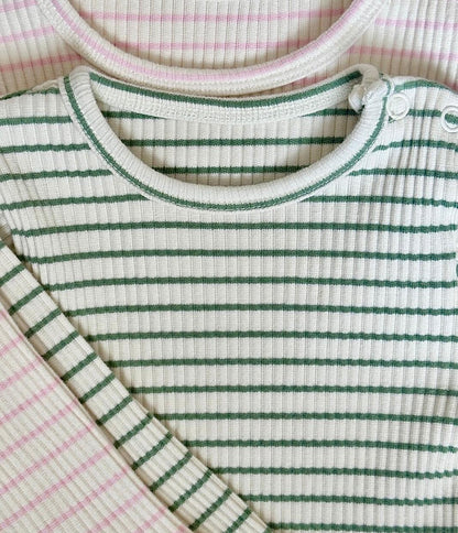 chunky rib body - artichoke eller rosey stripes