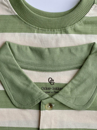 rugby bluse - green stripe