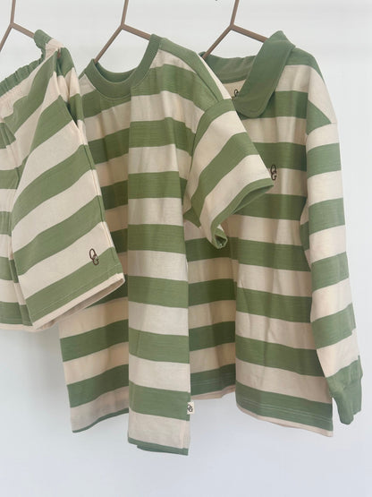 shorts - green stripe