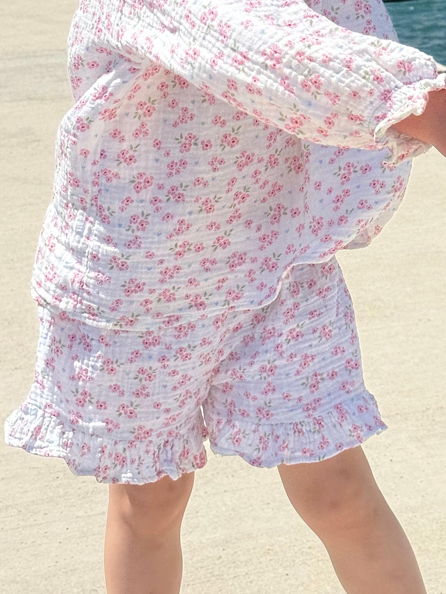 muslin shorts - blossom bliss