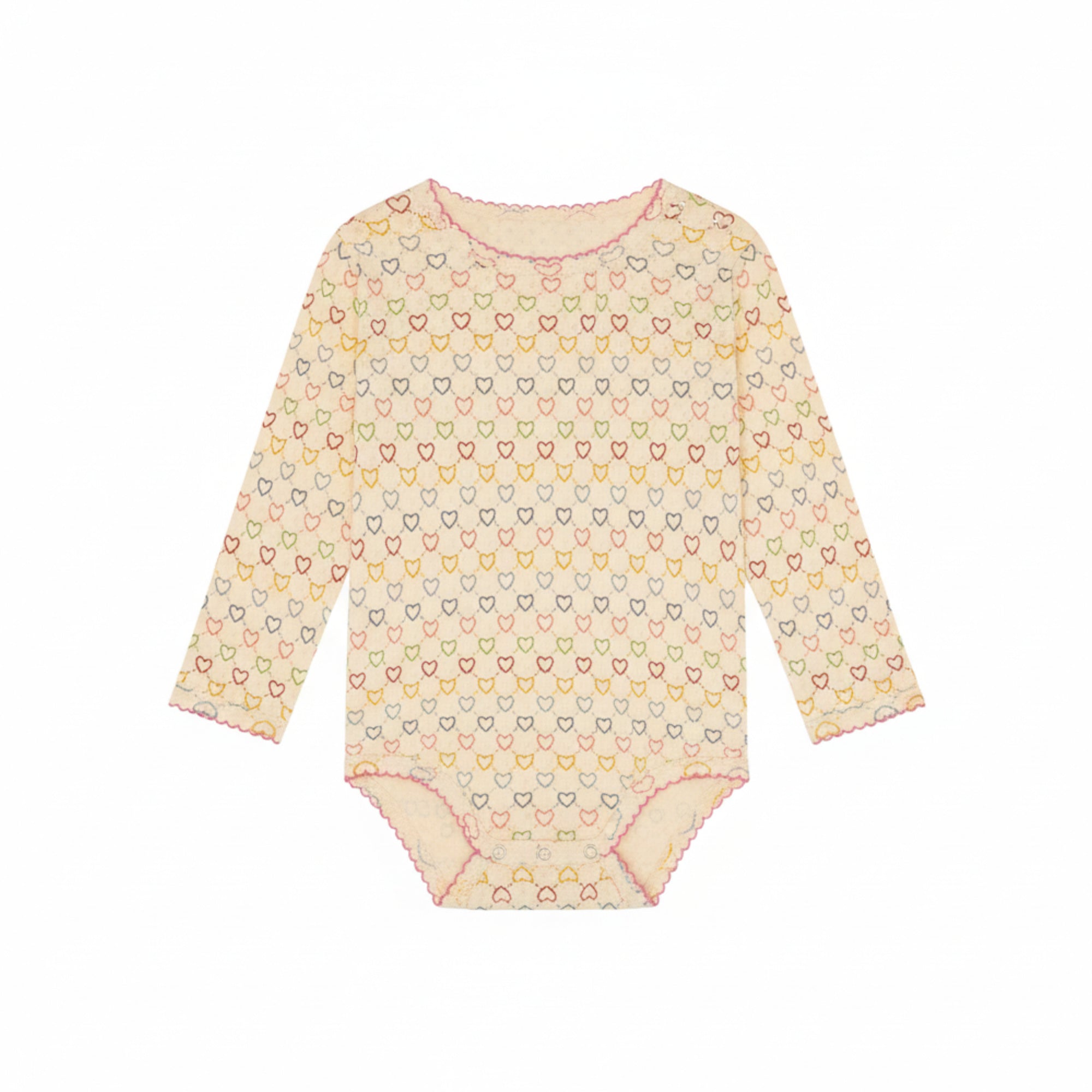 pointelle body - multi hearts mini
