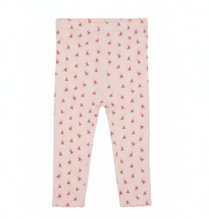 Pointelle leggings - fluffy bell blush