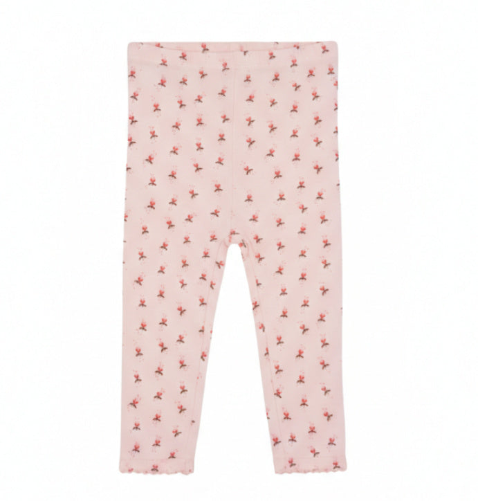 Pointelle leggings - fluffy bell blush