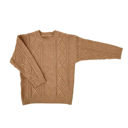 Pullover aus Wollmischung mit Zopfmuster