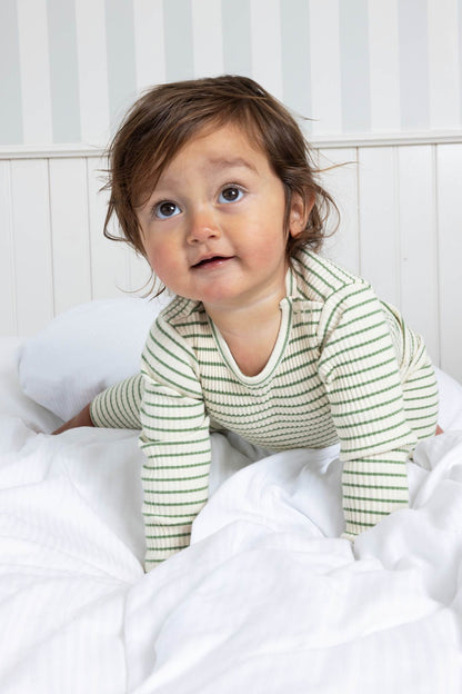 chunky rib leggings - artichoke eller rosey stripes