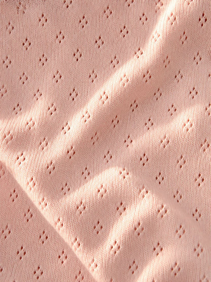 Pointelle bluse - blush lace