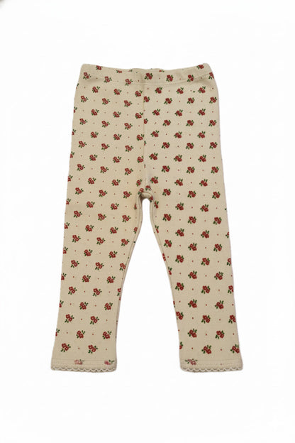 Pointelle leggings - autumn bloom