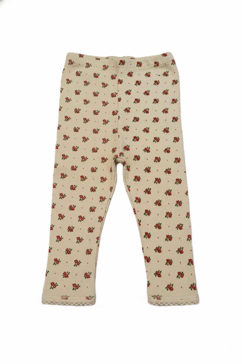 Pointelle leggings - autumn bloom