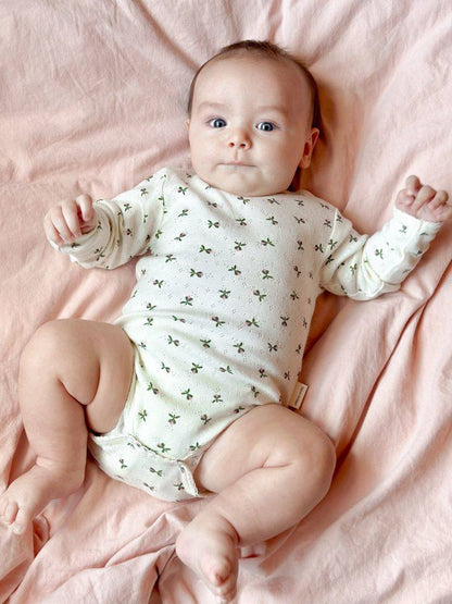 Pointelle body - fluffy bell green