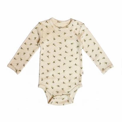 Pointelle body - fluffy bell honey