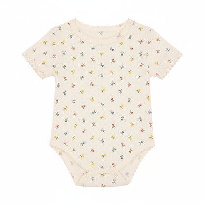 pointelle body kortærmet - fluffy bell multi