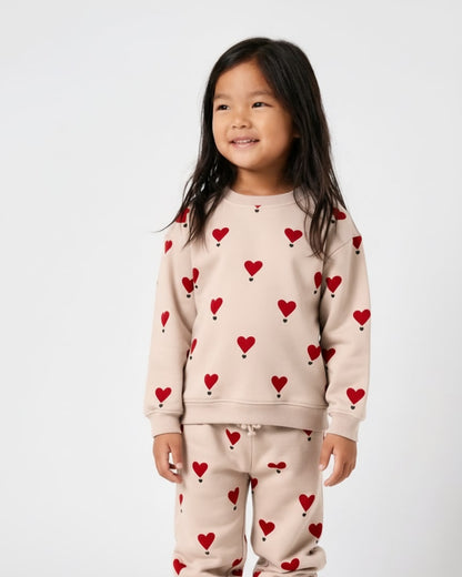Sweatshirt - hearts on point