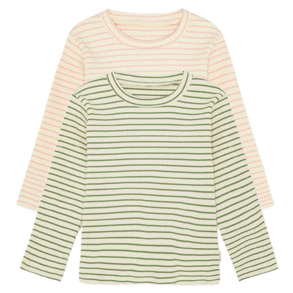 chunky rib bluse - artichoke eller rosey stripes