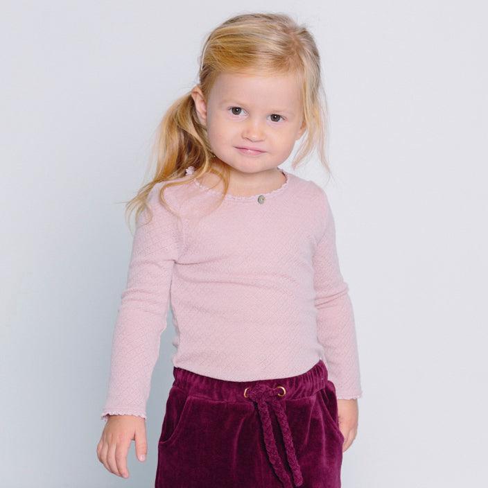 Lilly-Bluse aus Pointelle-Wollmischung
