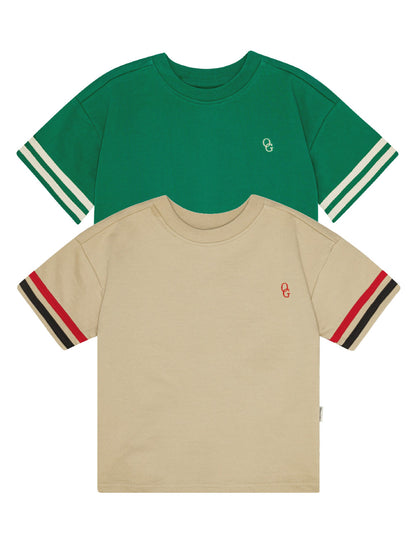 Summer sweat t-shirt - grøn eller sand