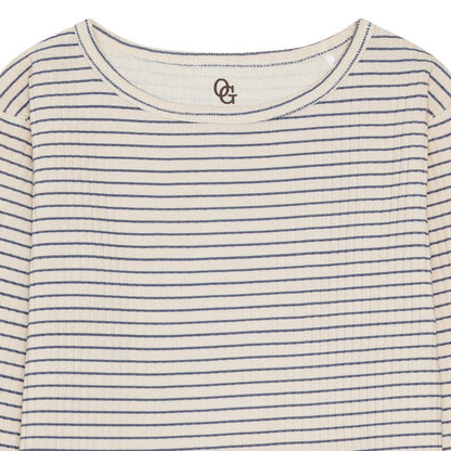 chunky rib bluse - softice stripes