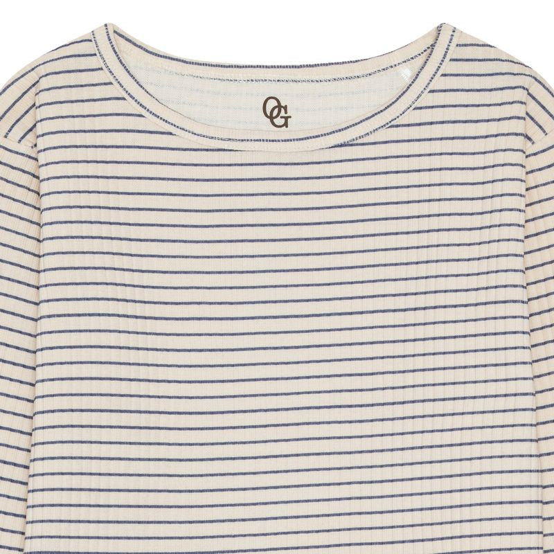 chunky rib bluse - softice stripes