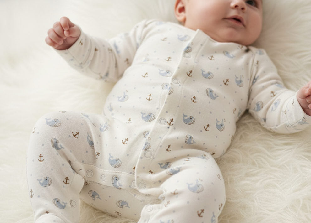 Baby whale onesie