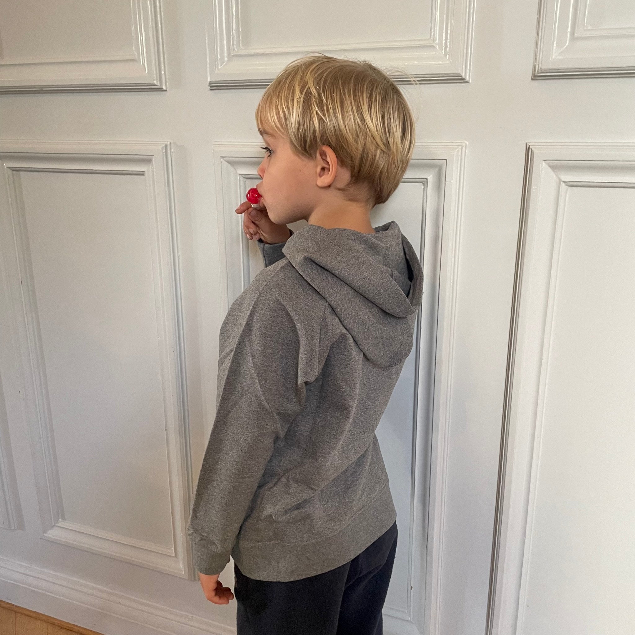 Albi Soft Sweat Kapuzenpullover – Graumelange