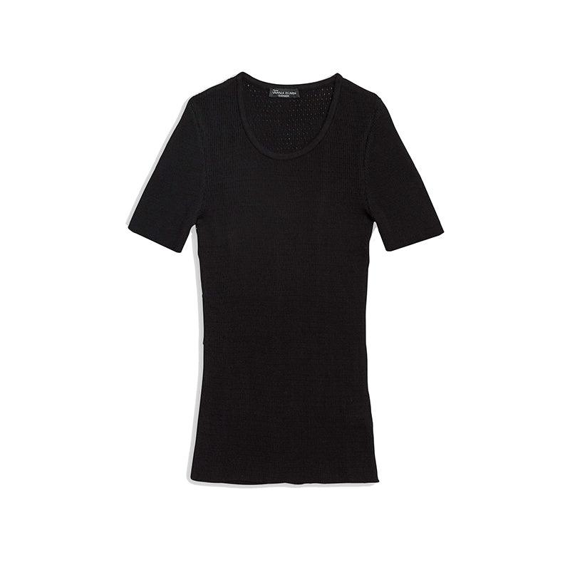 Gudrun økologisk kortærmet t-shirt sort, dame - Okker-Gokker Organic
