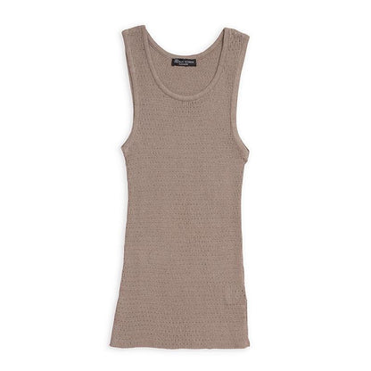 Gudrun økologisk tanktop sand, dame - Okker-Gokker Organic